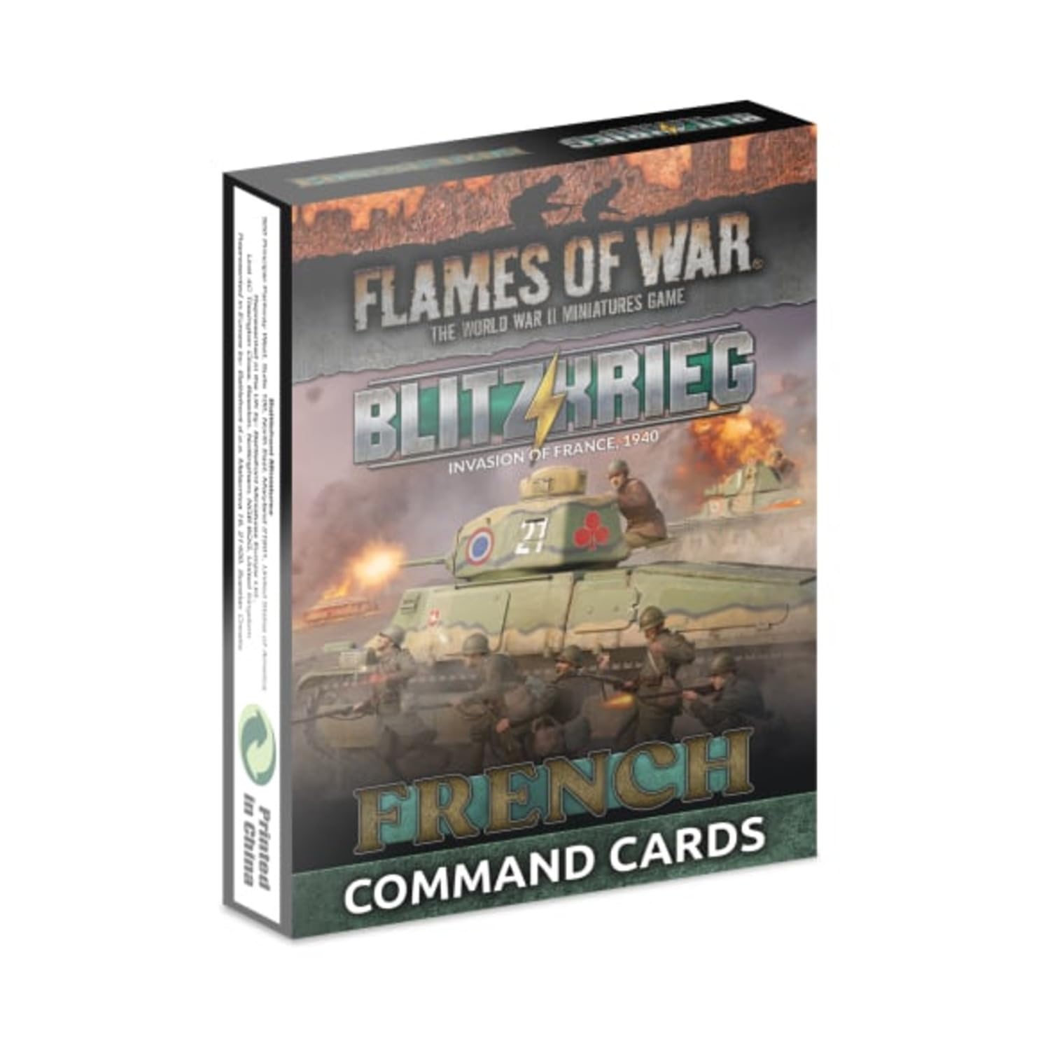 Flames of War: FW281FC Blitzkrieg French Command Cards (x43 Cards) - Limited Edition
