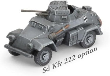 Flames of War: GBX201 Sd Kfz 222 / 221 Scout Troop (x4 Plastic