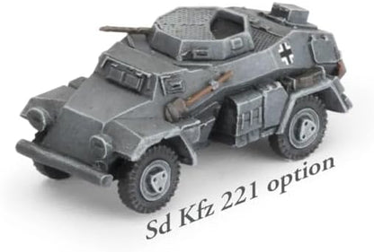 Flames of War: GBX201 Sd Kfz 222 / 221 Scout Troop (x4 Plastic