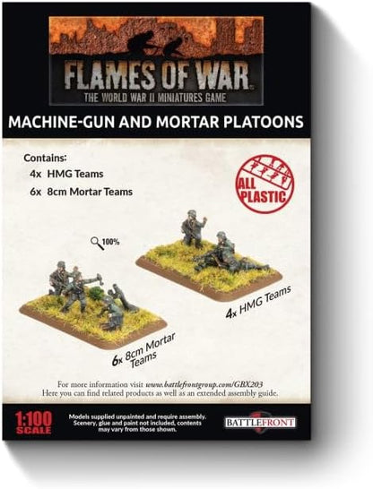 Flames of War: GBX203 HMG and Mortar Platoons (Early, Plastic