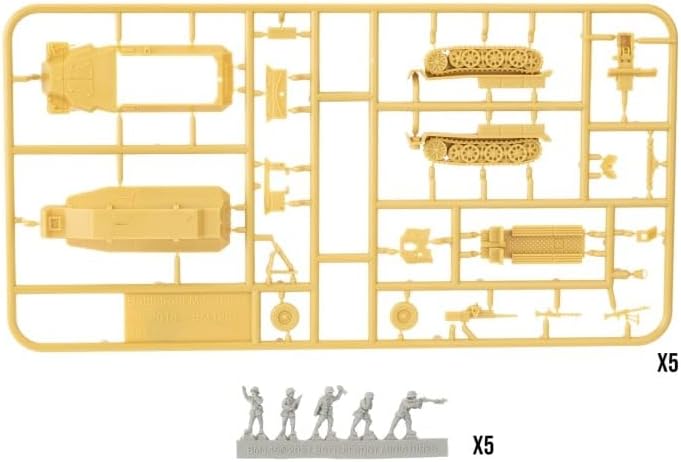 Flames of War: GBX207 Sd Kfz 251 half-track Transport Platoon (x5 Plastic