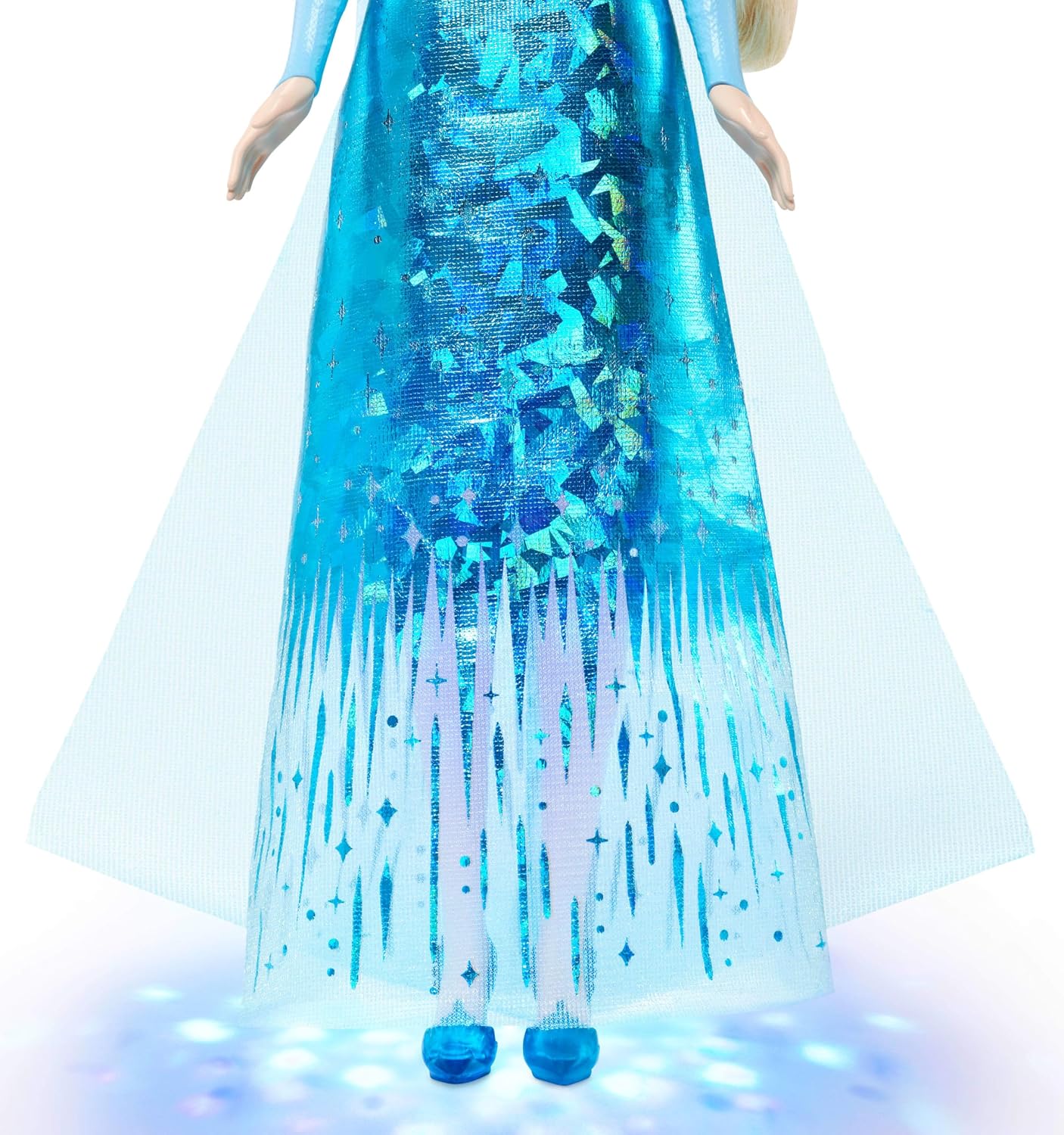 Mattel Disney Frozen Singing Elsa Doll with Lights & Music, Sings “Let It Go” from Movie, Posable with Sparkling Signature Outfit & Removable Shoes