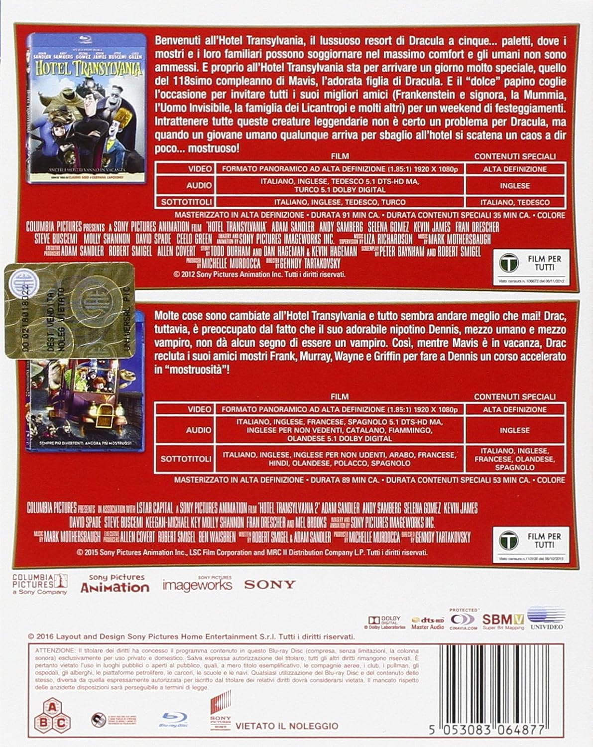 Hotel Transylvania Collection 1&2 (2 Blu-Ray)