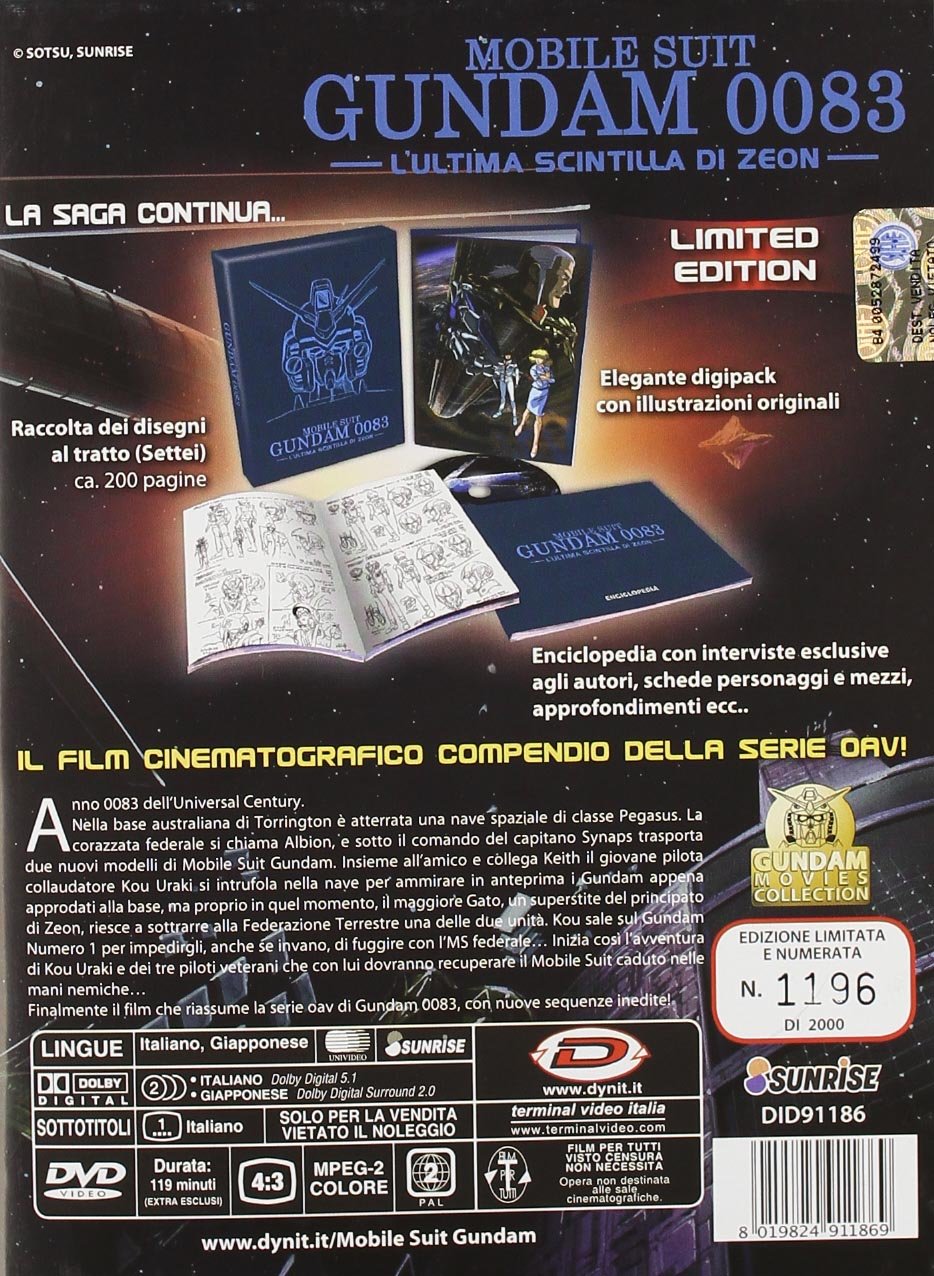Mobile Suit Gundam 0083 - The Movie - L'Ultima Scintilla Di Zeon (Ltd Ed)