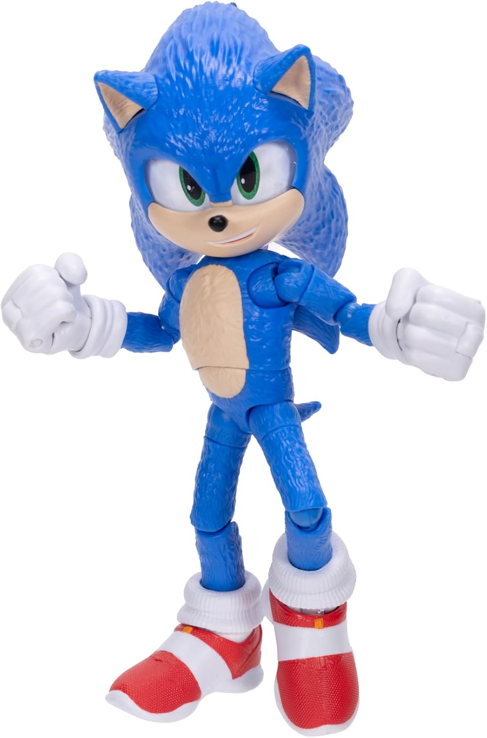 Sonic 3 Movie Sonic Collector Toy Figure by Jakks Pacific, Stands 5” / 13 cm Tall, Highly Articulated for Boys/Girls, Officially Licensed 3 Movie, Suggested for Ages 3+