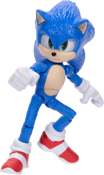 Sonic 3 Movie Sonic Collector Toy Figure by Jakks Pacific, Stands 5” / 13 cm Tall, Highly Articulated for Boys/Girls, Officially Licensed 3 Movie, Suggested for Ages 3+