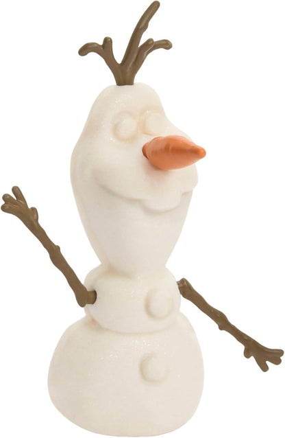 Mattel Disney Frozen Toys, Young Elsa Doll (5.5 in) in Nightgown Fashion with Dough, Olaf Mold, Ice Sled & Snow Hill Accessories, Inspired by Movie, JJP87