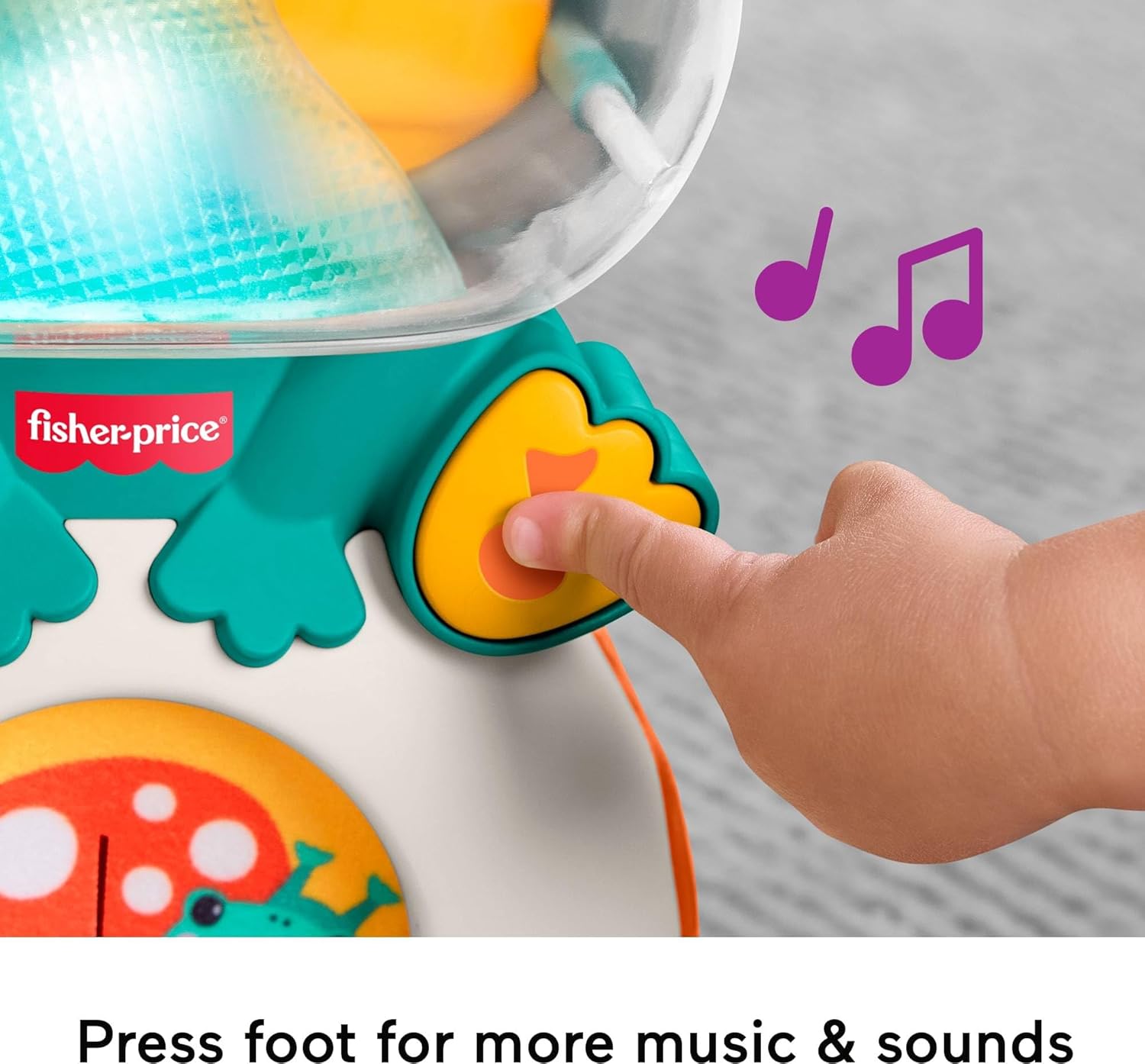 Fisher-Price - Ranocchietta Luci e Sorprese, Gioco attività con luci, Musica e Suoni, 3 Palline Colorate Incluse da Far rotolare per sviluppare la motricità, 6+ Mesi, JLB96
