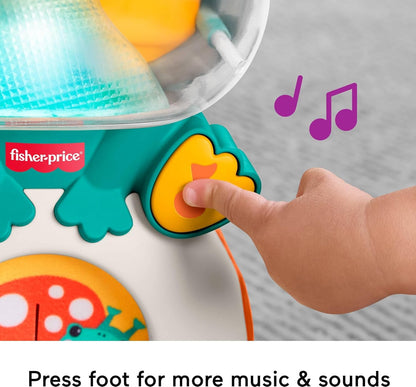 Fisher-Price - Ranocchietta Luci e Sorprese, Gioco attività con luci, Musica e Suoni, 3 Palline Colorate Incluse da Far rotolare per sviluppare la motricità, 6+ Mesi, JLB96