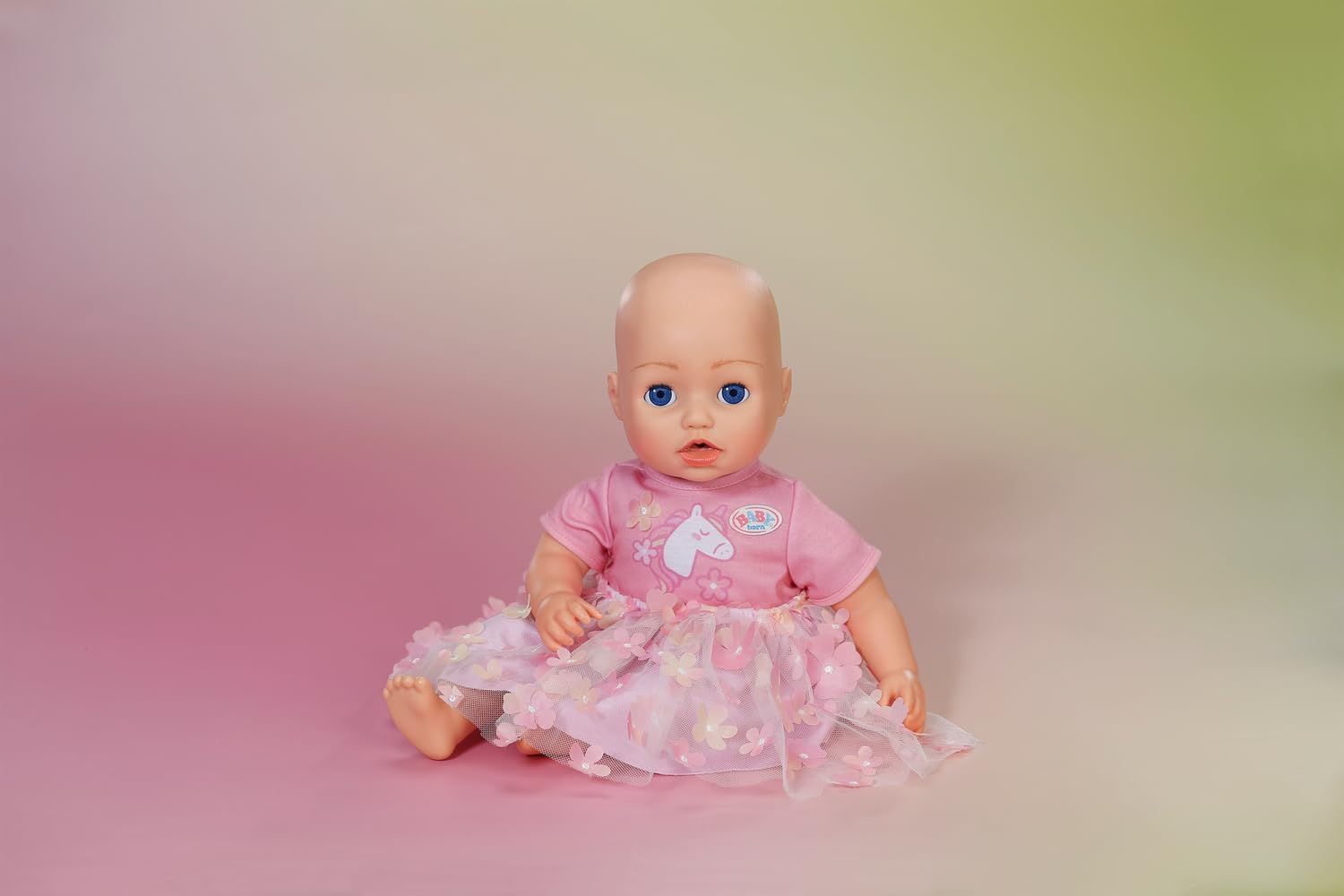 BABY born Flower Unicorn Dress - Colourful doll outfit with floral details - Fits any 43 cm doll - Premium doll accessory