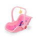 Doll Baby Carrier Seat Pink with Belt, Handle & Mobile, for 36-43cm dolls, suitable for age 3+