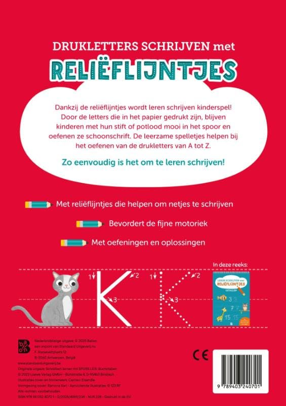 Standaard Uitgeverij - Leren Schrijven met Relieflijntjes Drukletters