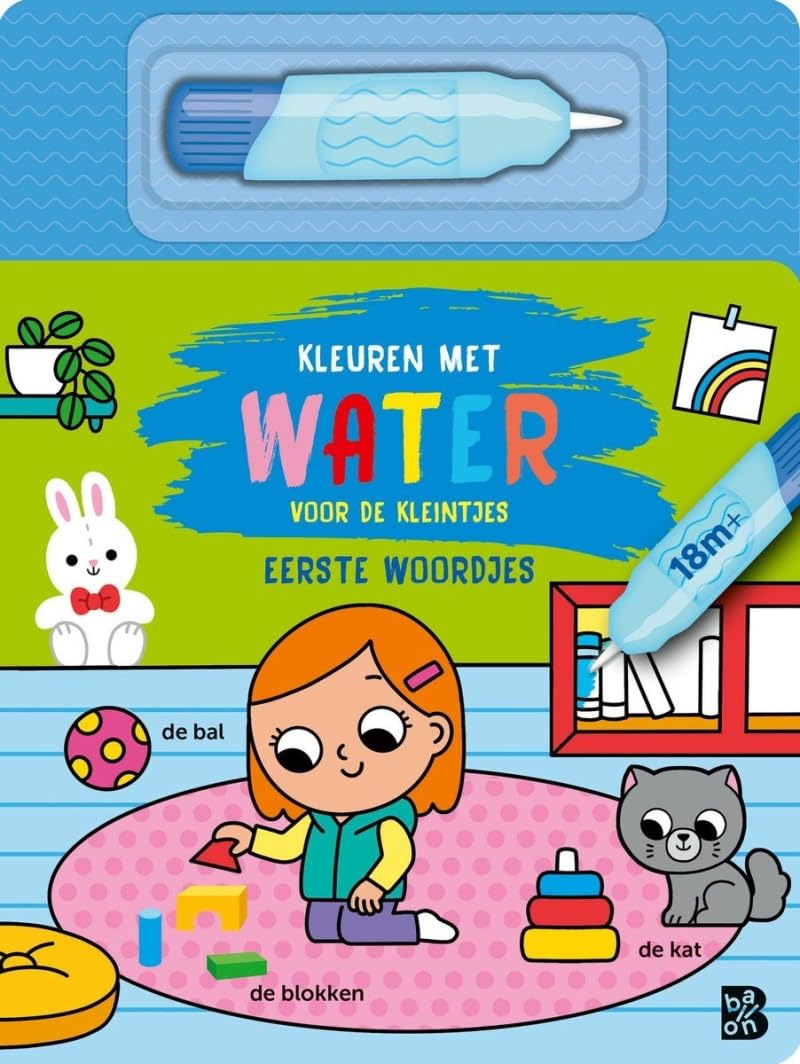 Kleuren met Water Voor de Kleintjes Eerste Woordjes 18m+
