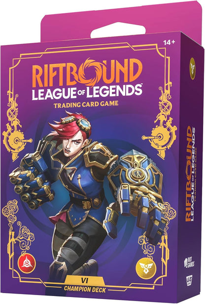 Riftbound: League of Legends TCG Unleashed - Champion Deck: Vi - Ready-to-Play Character, Trading Card Game, Battle Deck-Building, Lots of Punching