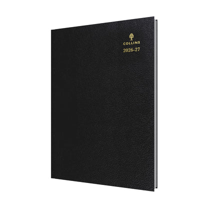 2026-2027 Mid/Academic Year Planner - 13 Month A4 Day-to-Page with Appointments - Collins Debden Desk Diary Black (44M.99-2627