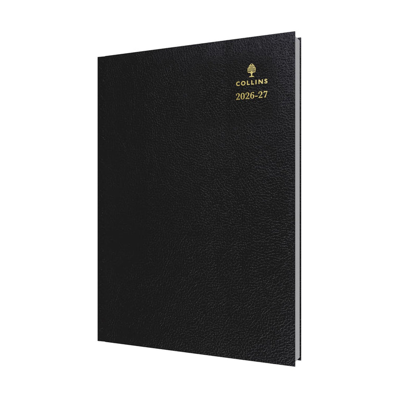 2026-2027 Mid/Academic Year Planner - 13 Month A4 Day-to-Page with Appointments - Collins Debden Desk Diary Black (44M.99-2627