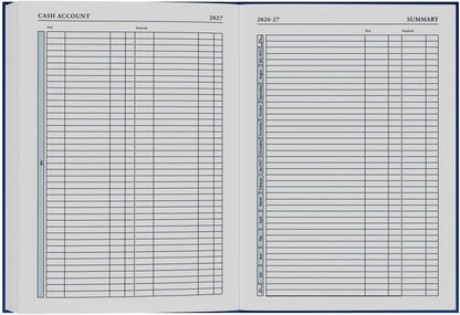 2026-2027 Mid/Academic Year Planner - 13 Month A4 Day-to-Page with Appointments - Collins Debden Desk Diary Blue (44M.60-2627