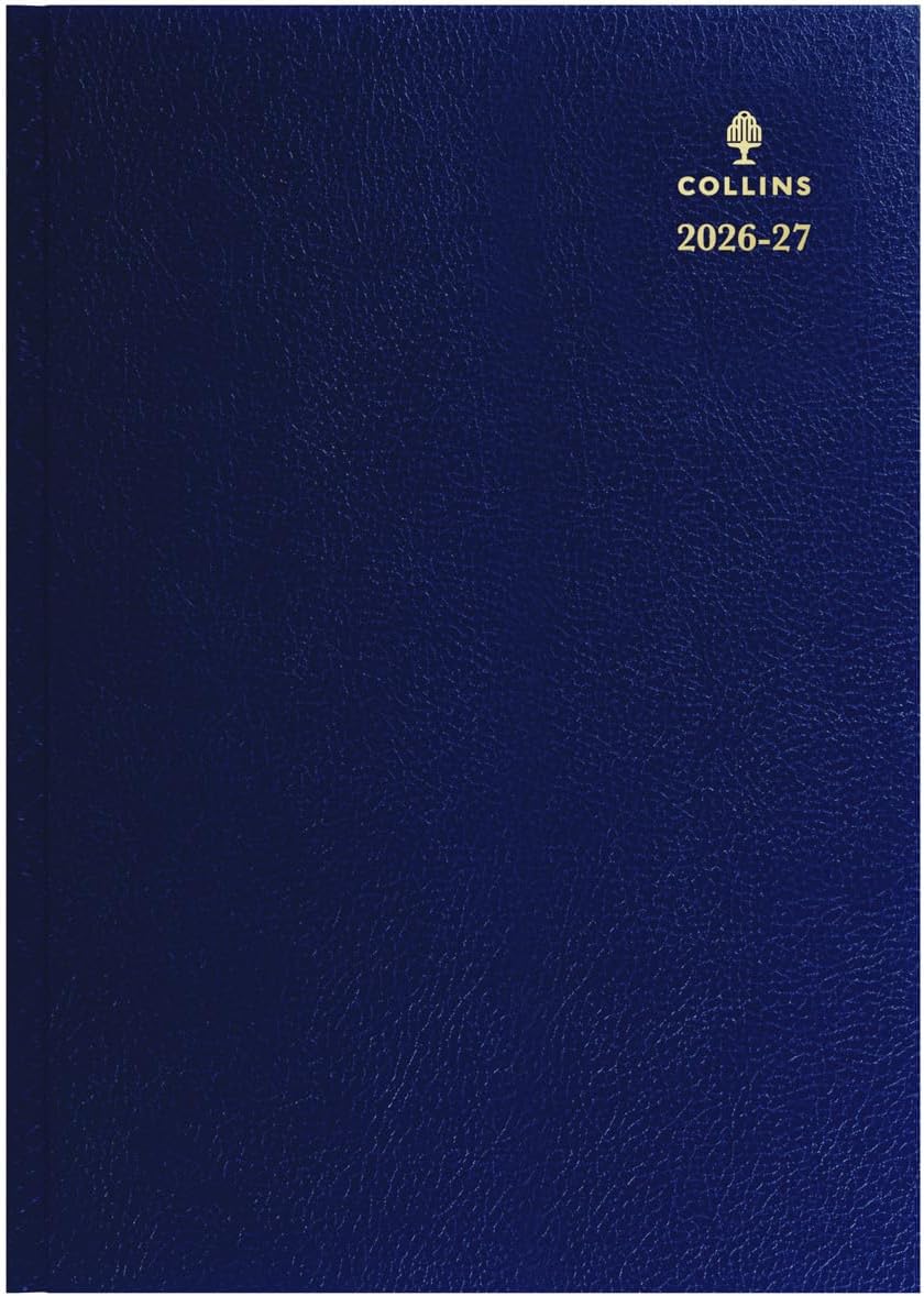 2026-2027 Mid/Academic Year Planner - 13 Month A4 Day-to-Page with Appointments - Collins Debden Desk Diary Blue (44M.60-2627
