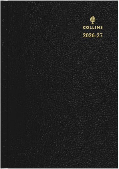 2026-2027 Mid/Academic Year Planner - 13 Month A5 Day-to-Page with Appointments - Collins Debden Desk Diary Black (52M.99-2627