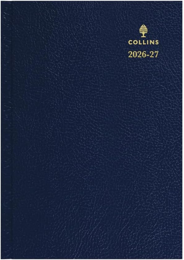 2026-2027 Mid/Academic Year Planner - 13 Month A5 Day-to-Page with Appointments - Collins Debden Desk Diary Blue (52M.60-2627