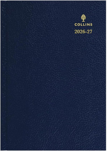 2026-2027 Mid/Academic Year Planner - 13 Month A5 Day-to-Page with Appointments - Collins Debden Desk Diary Blue (52M.60-2627