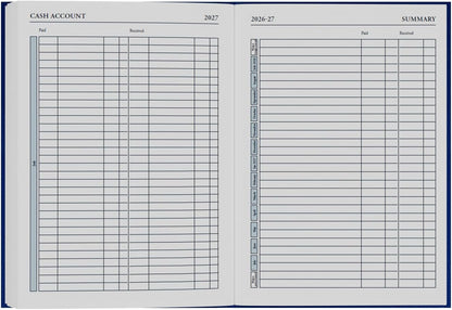 2026-2027 Mid/Academic Year Planner - 13 Month A5 Day-to-Page with Appointments - Collins Debden Desk Diary Red (52M.15-2627