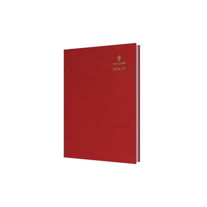 2026-2027 Mid/Academic Year Planner - 13 Month A5 Day-to-Page with Appointments - Collins Debden Desk Diary Red (52M.15-2627