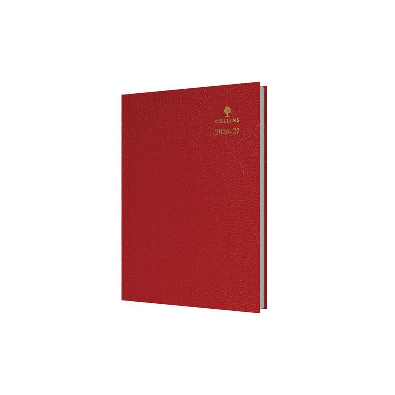 2026-2027 Mid/Academic Year Planner - 13 Month A5 Day-to-Page with Appointments - Collins Debden Desk Diary Red (52M.15-2627