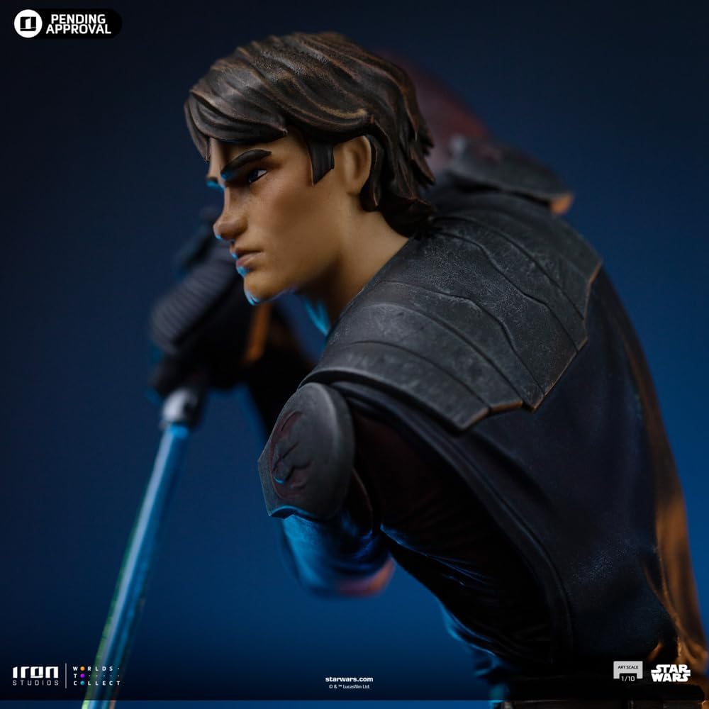 Iron Studios Collectible Statue Art Scale 1/10 Anakin Skywalker Star Wars: Clone Wars Polystone Resin Multicolor 7.5 inches