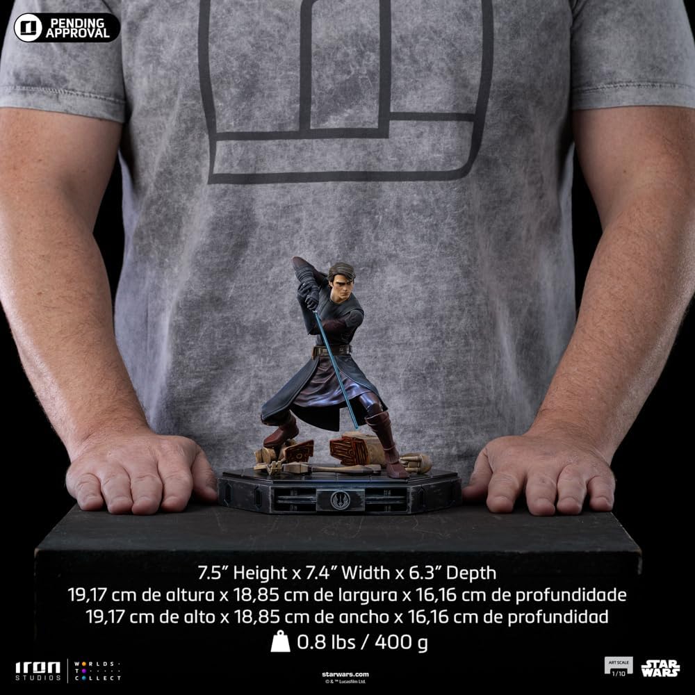 Iron Studios Collectible Statue Art Scale 1/10 Anakin Skywalker Star Wars: Clone Wars Polystone Resin Multicolor 7.5 inches