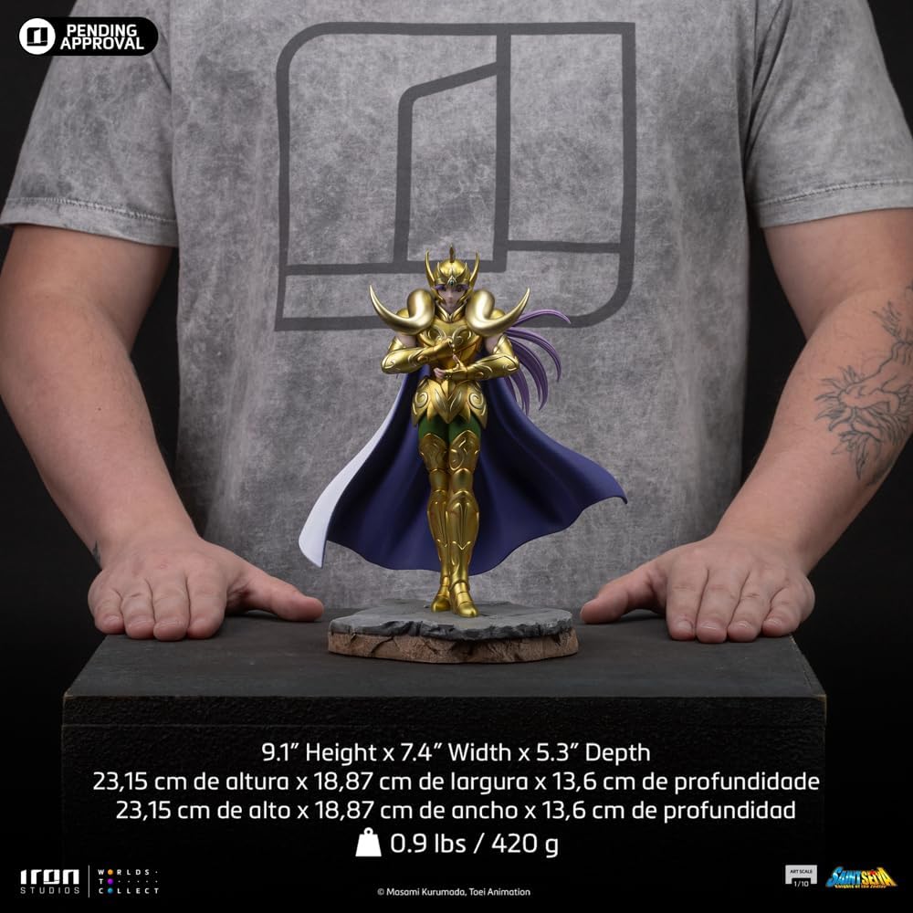 Iron Studios Collectible Statue Art Scale 1/10 Aries Mu Regualar Version Saint Seiya Polystone Resin Multicolor
