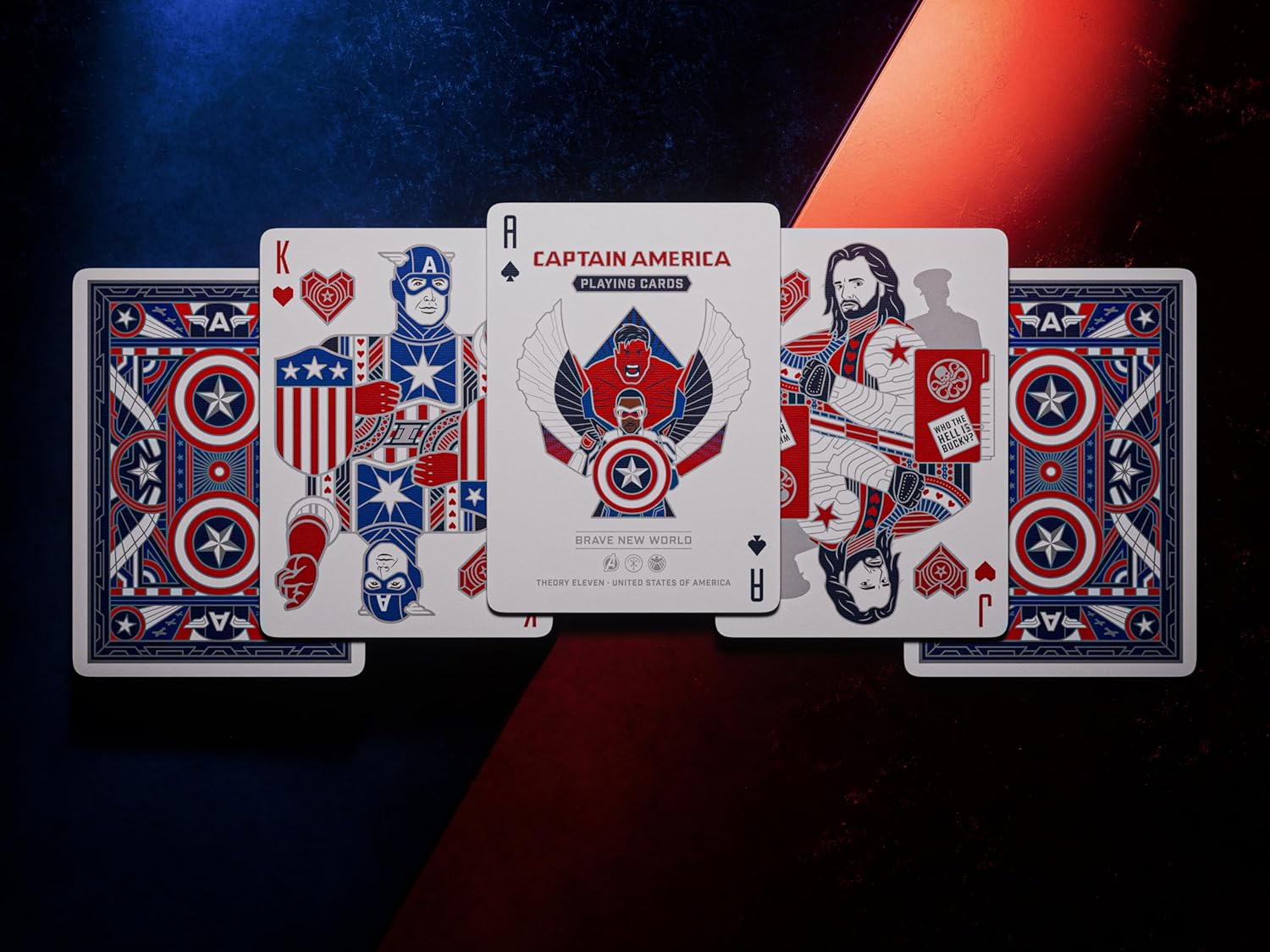 theory11 Captain America Playing Cards, Premium Cards, Poker Size Standard Index, Luxury Cards