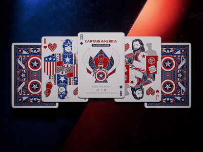 theory11 Captain America Playing Cards, Premium Cards, Poker Size Standard Index, Luxury Cards