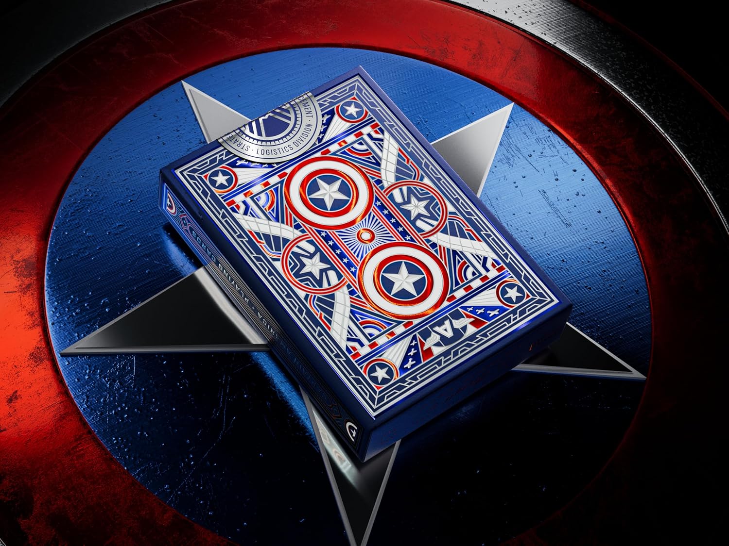 theory11 Captain America Playing Cards, Premium Cards, Poker Size Standard Index, Luxury Cards