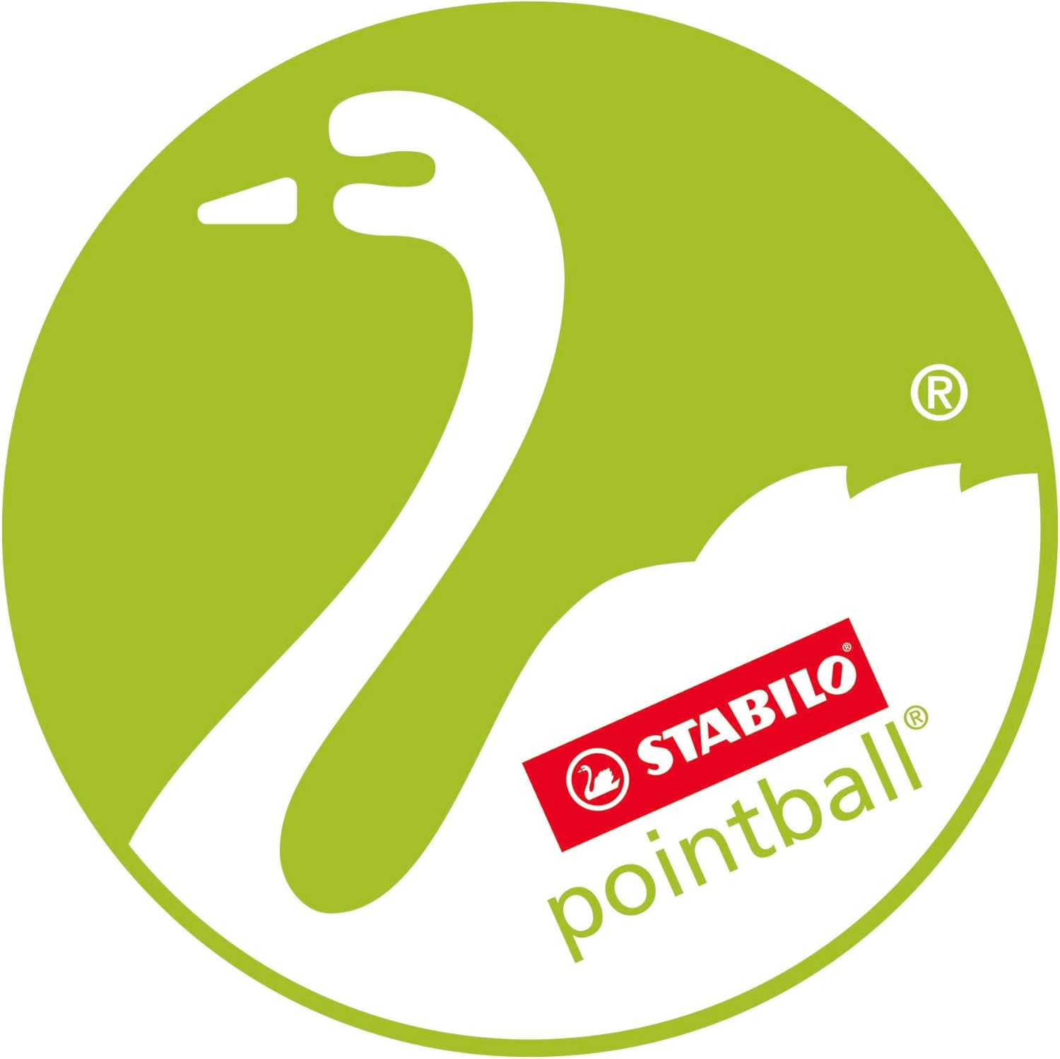 STABILO pointball colorful - Penna a Sfera - Pack da 4 - Verde/Blu/Nero/Rosso