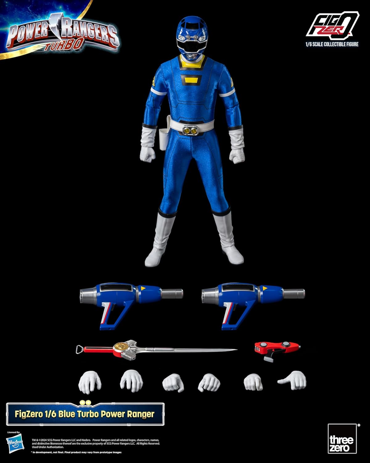 Power Rangers Turbo: FigZero Blue Turbo Ranger 1:6 Scale Action Figure