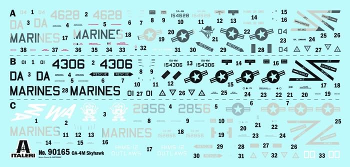 Italeri 90165 OA-4M Skyhawk 1:72 Scale Plastic Model Kit/Model Assembly
