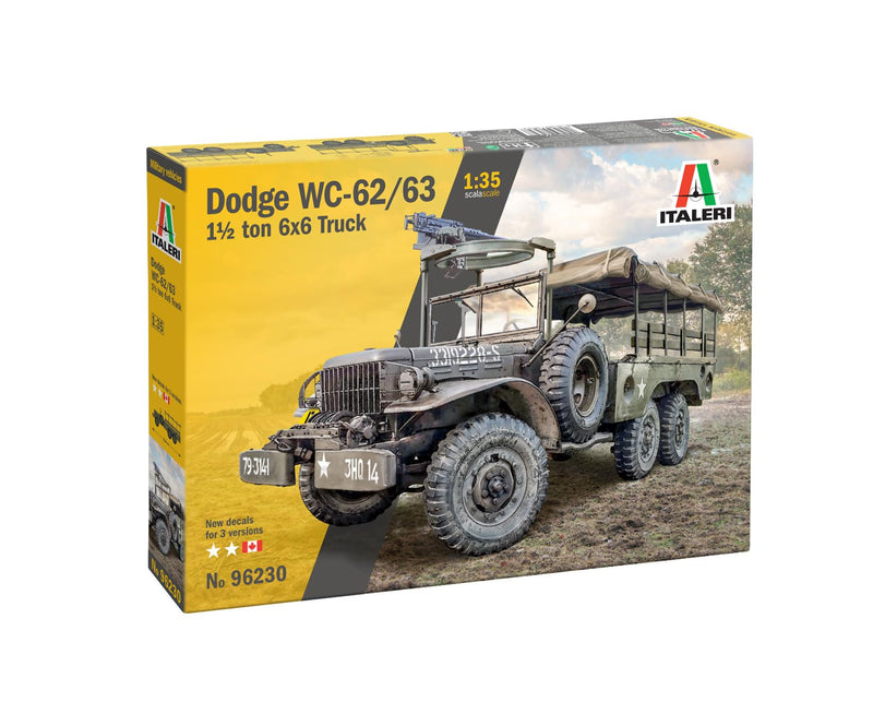 Italeri 96230 Dodge WC62 1 1⁄2 t 6x6 Truck, 1:35 Scale, Plastic Model Kit/Model Assembly
