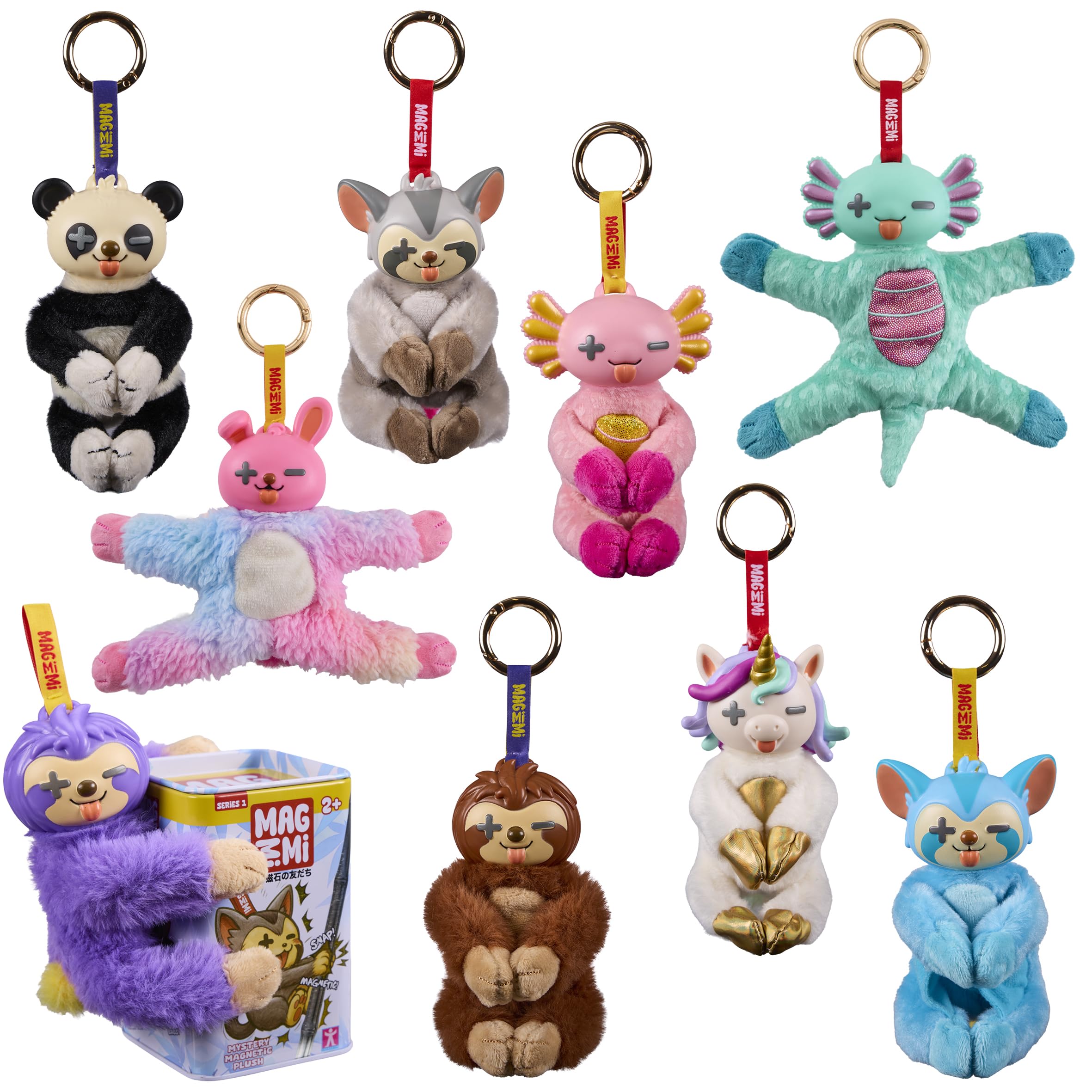 Magnetic Animal Character Plush with Reusable Tin, 9 to Collect, Styles May Vary