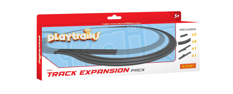 Hornby Playtrains R9367 Track Expansion Pack, for Ages 5-8, Includes Full Curve, Half Curve, and Point Tracks, OO Gauge