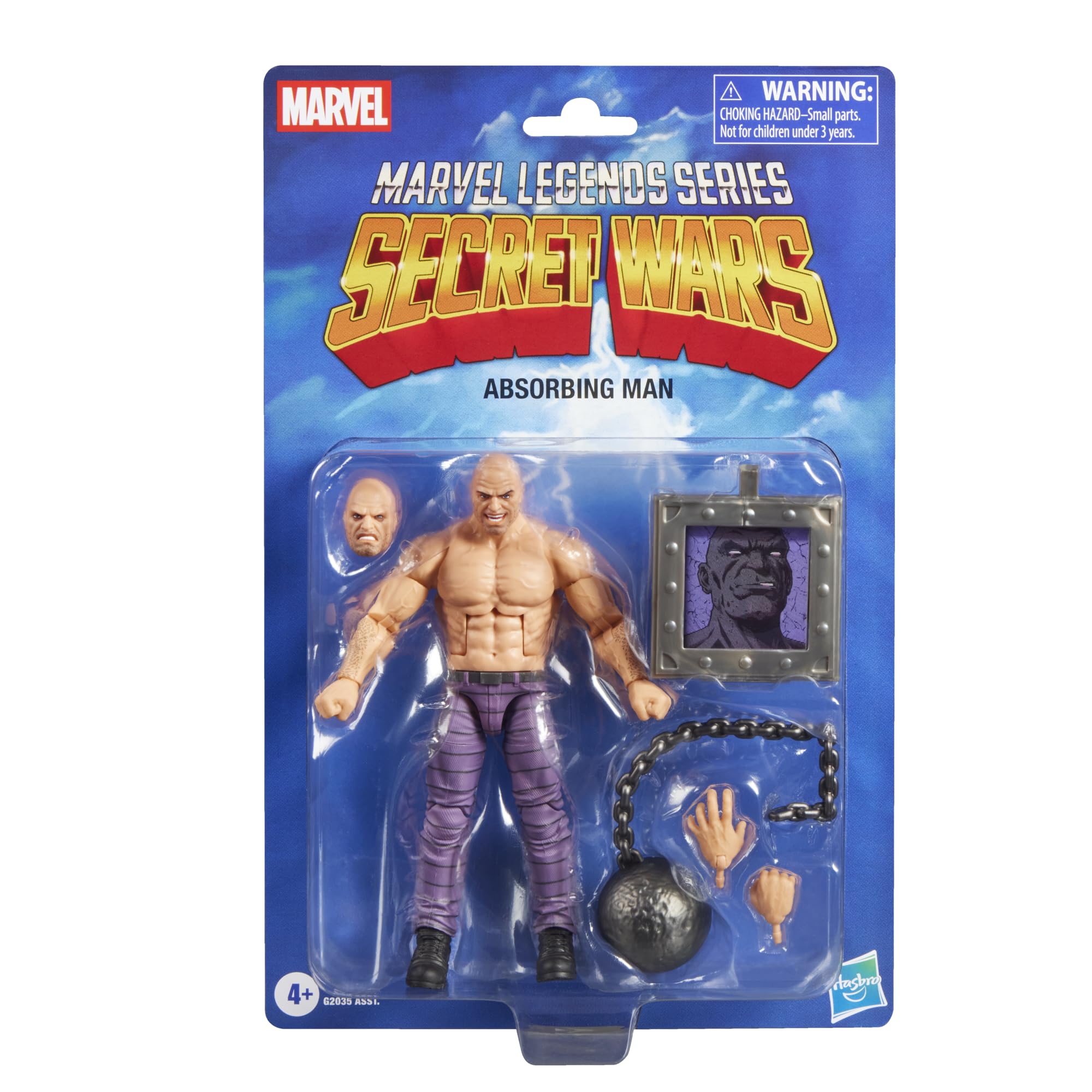Marvel Legends Series, Figurine de Collection Secret Wars Absorbing Man de 15 cm avec Bouclier lenticulaire, inspirée des Bandes dessinées Marvel