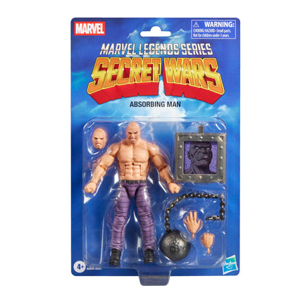 Marvel Legends Series, Figurine de Collection Secret Wars Absorbing Man de 15 cm avec Bouclier lenticulaire, inspirée des Bandes dessinées Marvel