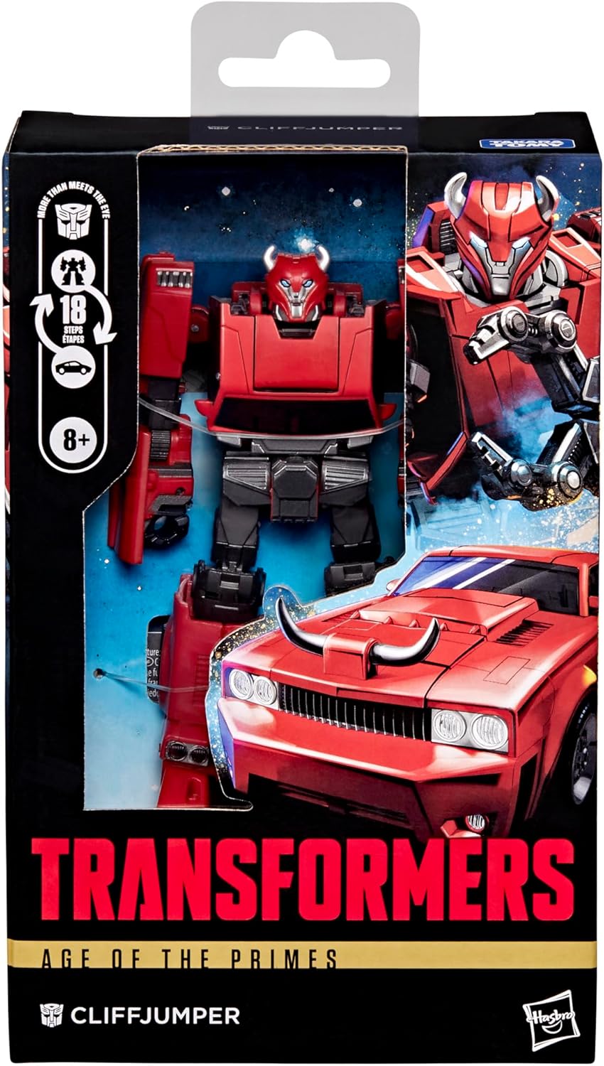 Transformers Age of the Primes Cliffjumper, Deluxe Class 5-inch Converting Action Figure, Robot Toys for Ages 8+