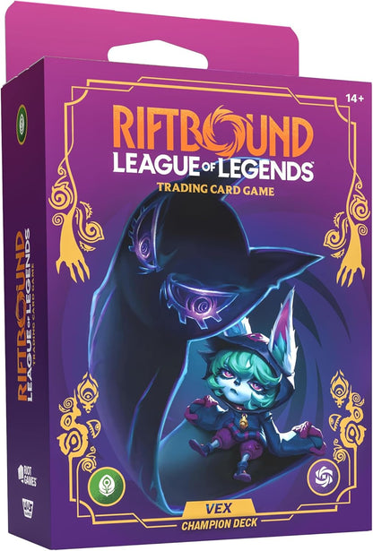 Riftbound: League of Legends TCG Unleashed - Champion Deck: Vex - Ready-to-Play Character, Trading Card Game, Battle Deck-Building, Play Slow & Steady