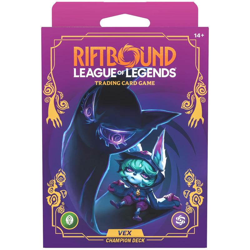 Riftbound: League of Legends TCG Unleashed - Champion Deck: Vex - Ready-to-Play Character, Trading Card Game, Battle Deck-Building, Play Slow & Steady