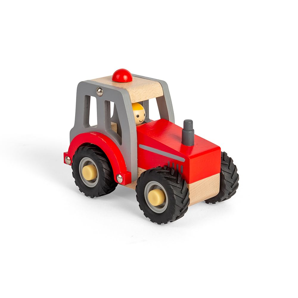 Bigjigs - Bigjigs Houten Rode Tractor