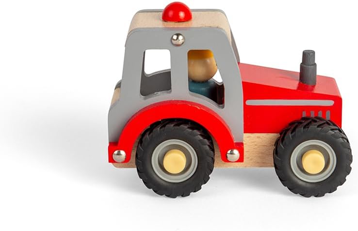 Bigjigs - Bigjigs Houten Rode Tractor