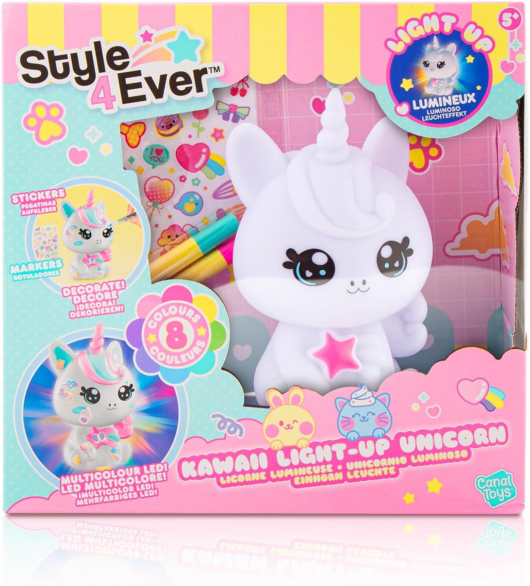 Canal Toys - Style 4 Ever - Eenhoorn Y2K DIY lichtgevend om te versieren - Collector-editie - Creatieve vrije tijd voor kinderen - Wit - OFG 293