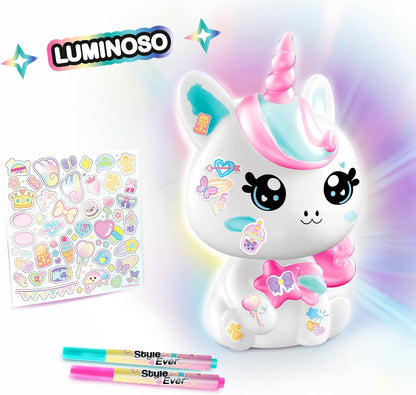 Canal Toys - Style 4 Ever - Eenhoorn Y2K DIY lichtgevend om te versieren - Collector-editie - Creatieve vrije tijd voor kinderen - Wit - OFG 293