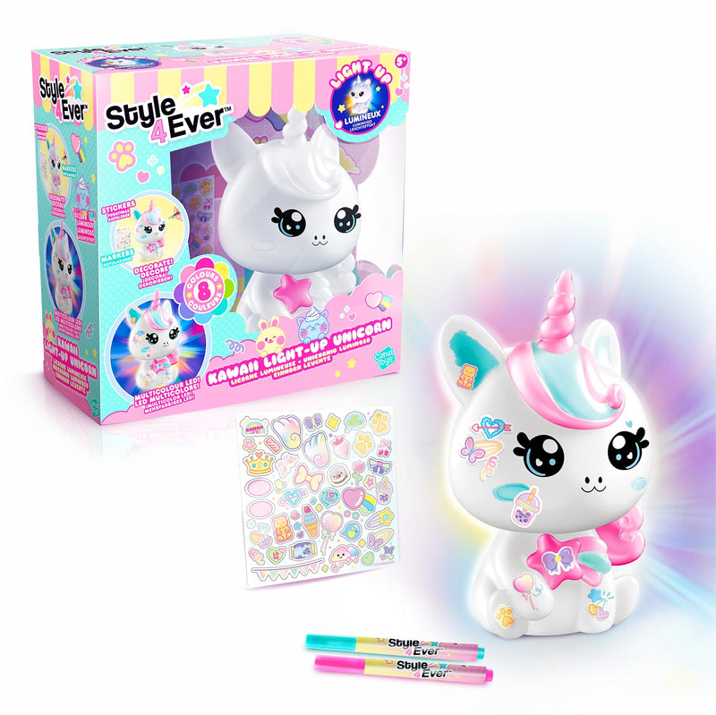 Canal Toys - Style 4 Ever - Eenhoorn Y2K DIY lichtgevend om te versieren - Collector-editie - Creatieve vrije tijd voor kinderen - Wit - OFG 293
